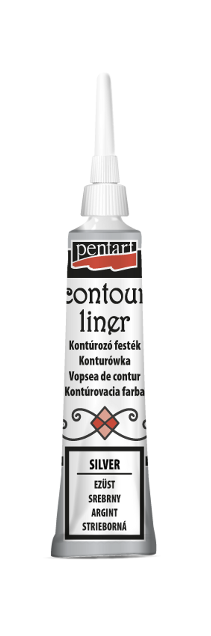 Silver - Pentart Contour Liner 20ml