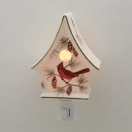 Cardinal Cottage - Porcelain Nightlight 24K Gold Trim