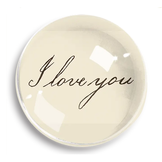 I Love You Crystal Paperweight