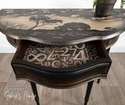 Engraved Numbers 19.5" x 30" - Decoupage Tissue Paper