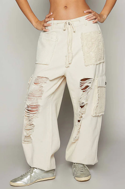 Julie Jogger Jeans Ivory - POL
