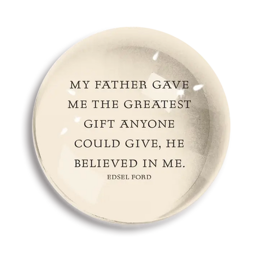 My Father Crystal Paperweight