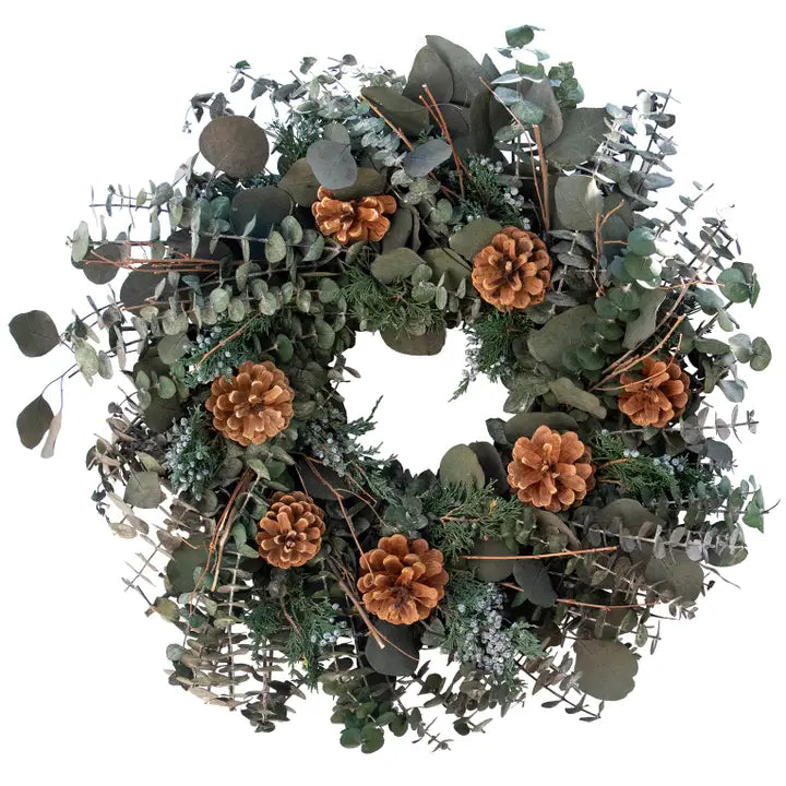 Natural Eucalyptus Juniper & Pinecone Wreath (Call to Reserve Yours!)