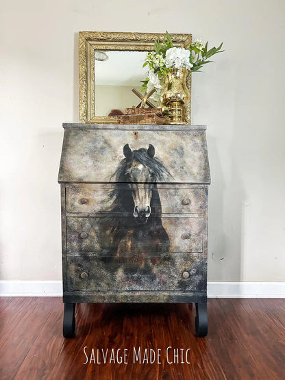 Heart Horse  - Lg 21" x 29" Decoupage Paper by Whimsykel Designs