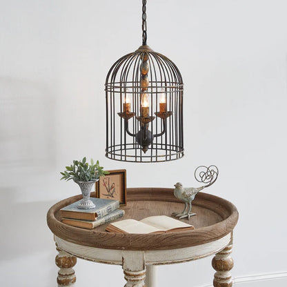 Vintage La Volière Pendant Hanging Birdcage Lamp - (𝐏𝐢𝐜𝐤-𝐔𝐩 𝐎𝐧𝐥𝐲)