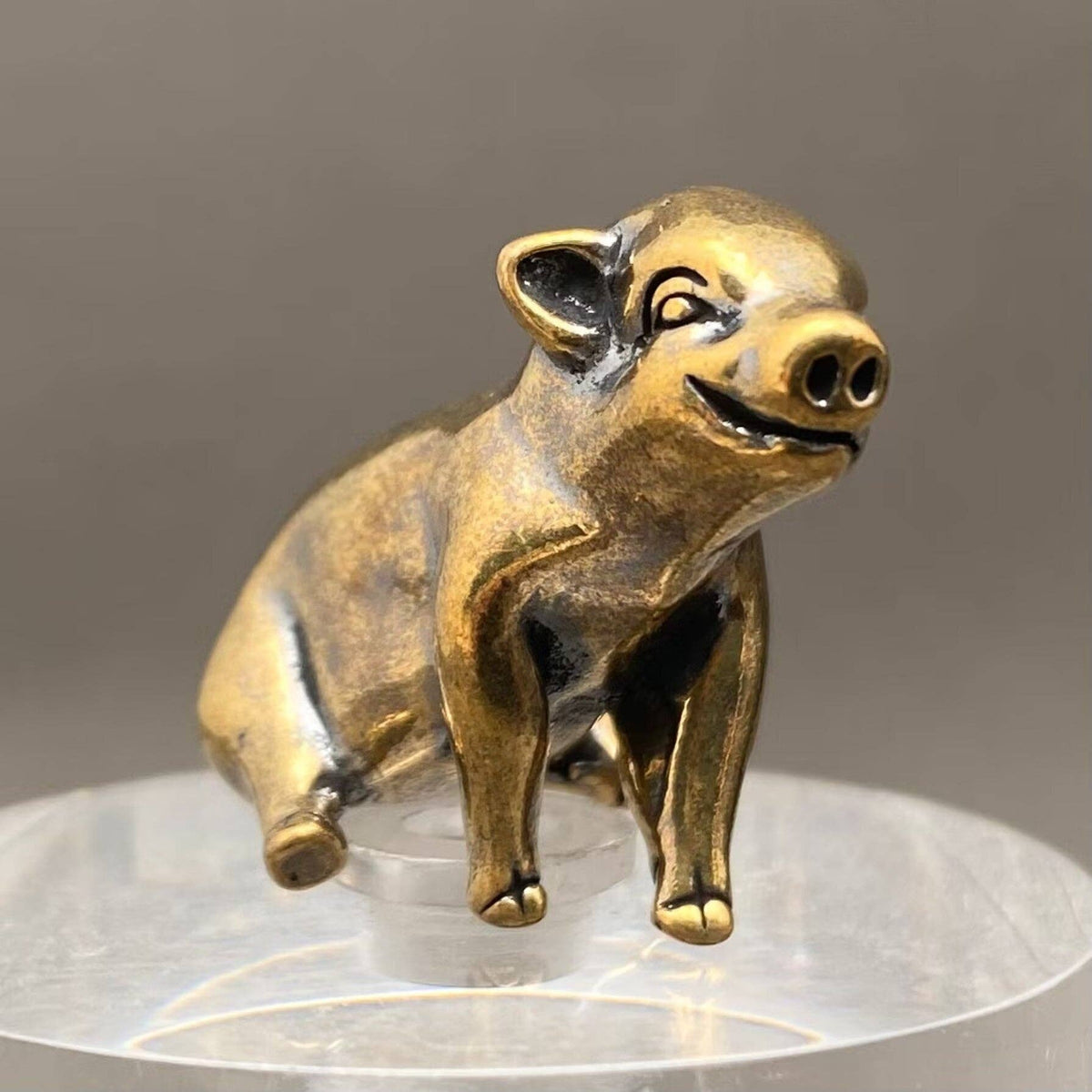 Sitting Piglet Bronzed Trinket 68454