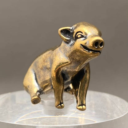 Sitting Piglet Bronzed Trinket 68454