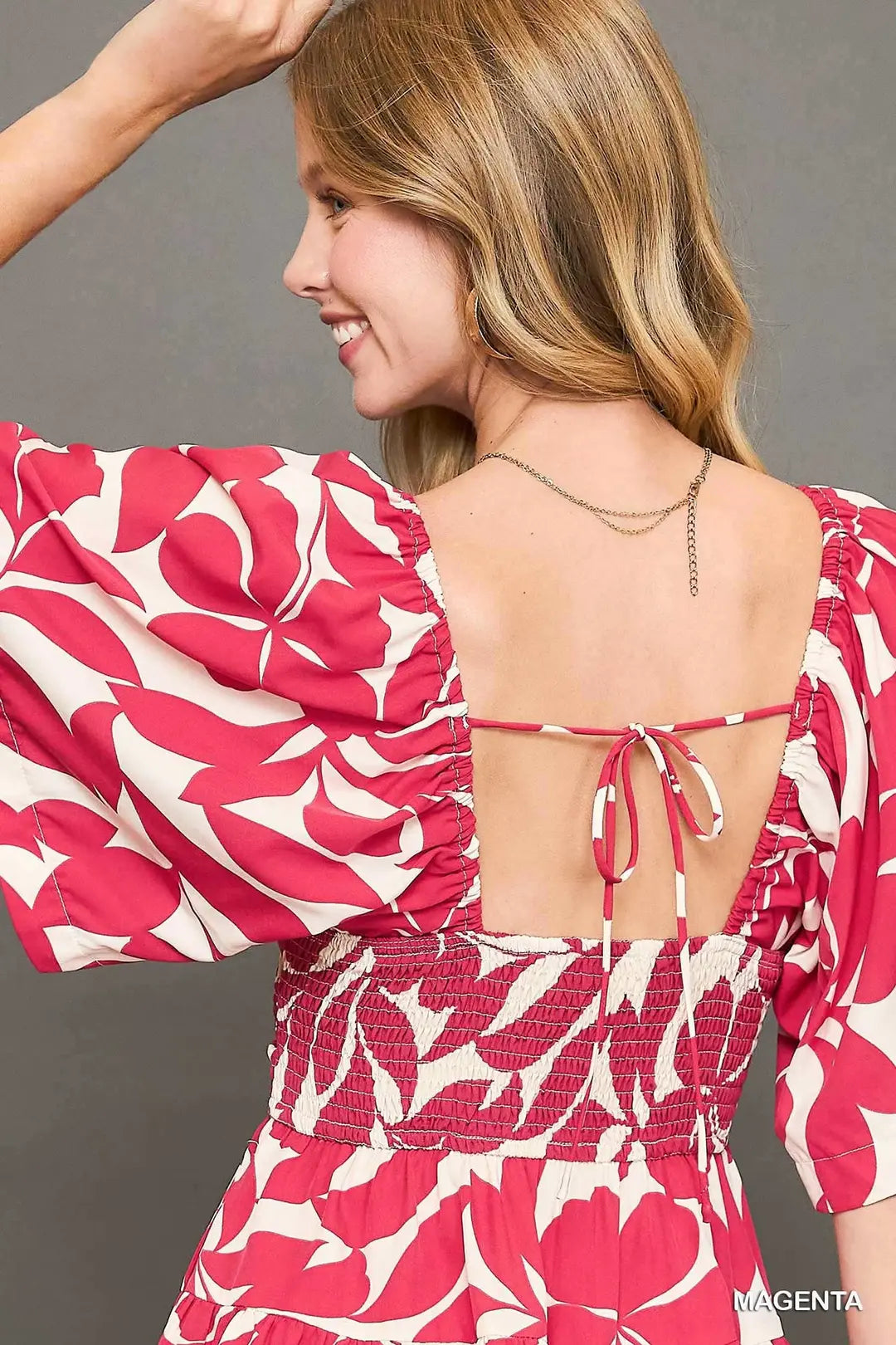Abstract Print Tiered Dress - umGee USA