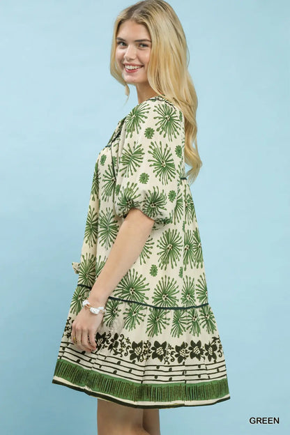 Border Print Tunic Dress - umGee USA