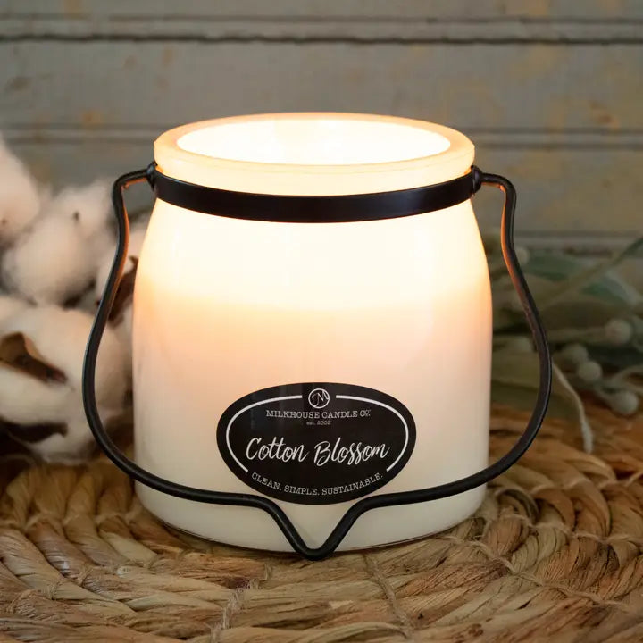 Cotton Blossom 16oz Butter Jar - Milkhouse Candle Company