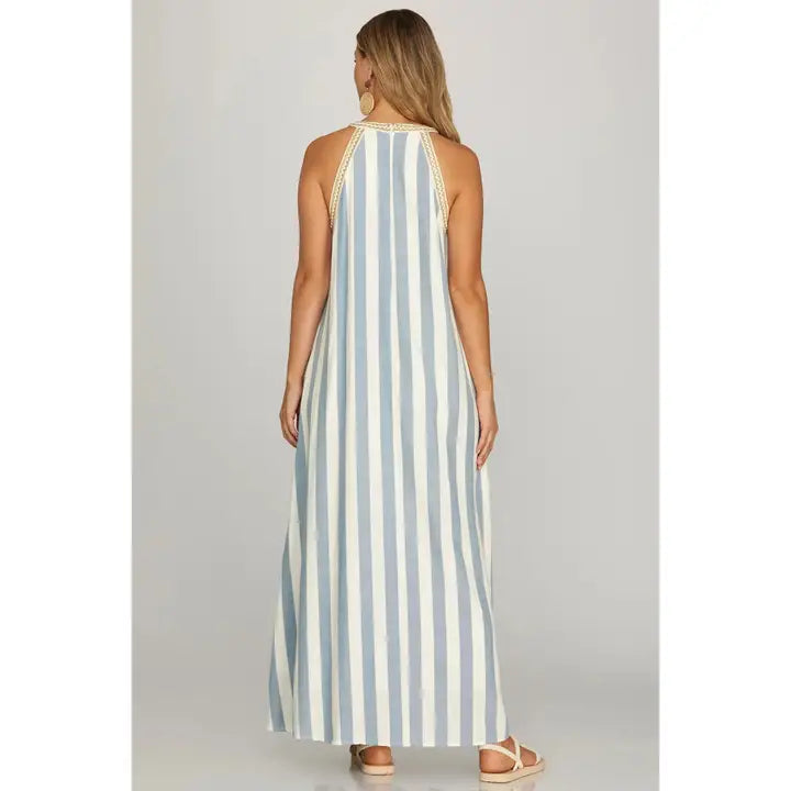 Delphine Striped Maxi Dress (Exp End of July)