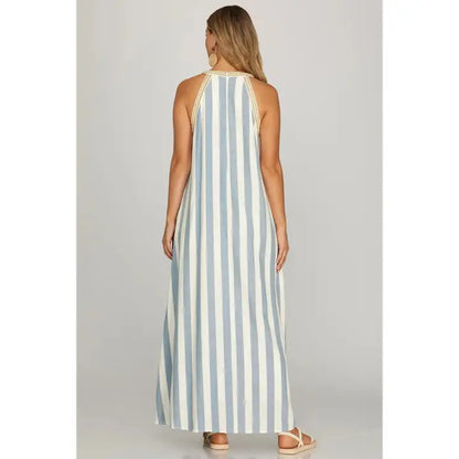 Delphine Striped Maxi Dress (Exp End of July)