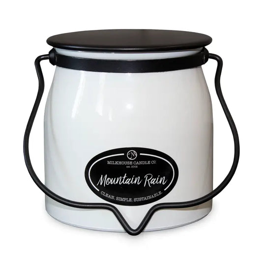 Mountain Rain 16oz Butter Jar - Milkhouse Candle Company