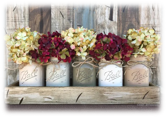 10-10-26 (12pm-3pm) Tabletop Painted 5-Jars & Floral Display