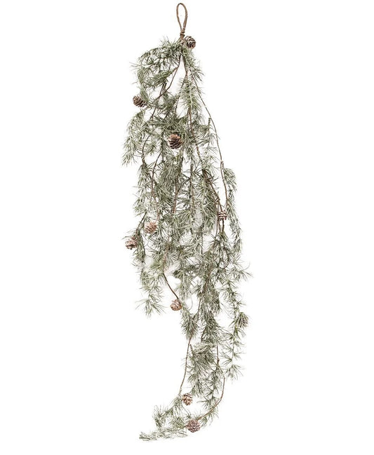 4ft Weeping Pine Garland with Pinecones