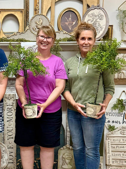 02-28-26 (12pm-3pm) 22in Faux Topiary Tree & Planter