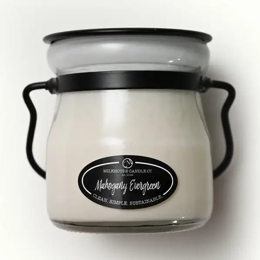 Mahogany Evergreen 5oz Cream Jar - Milkhouse Candle Company