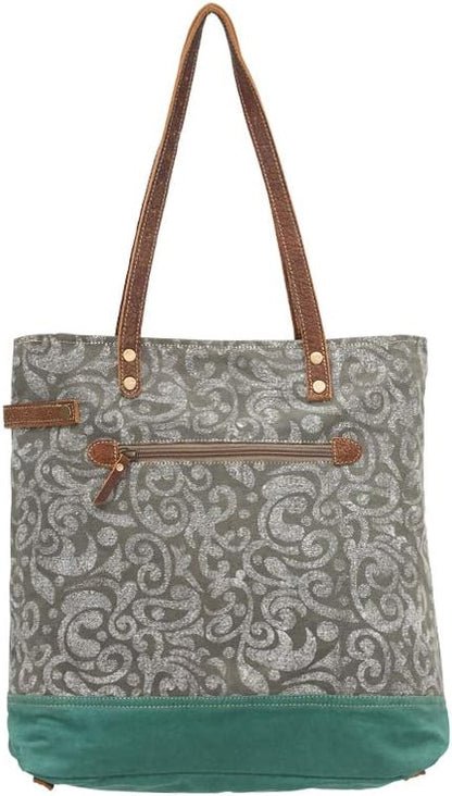Abstract Print Canvas Tote S-0739 - Myra Bag