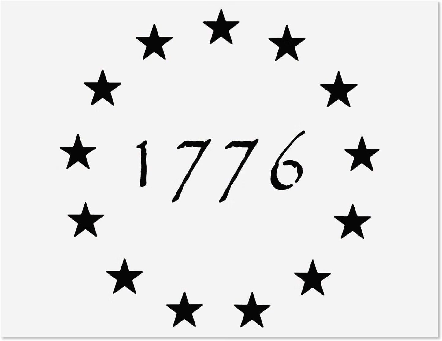 1776 Stars Flag Stencil