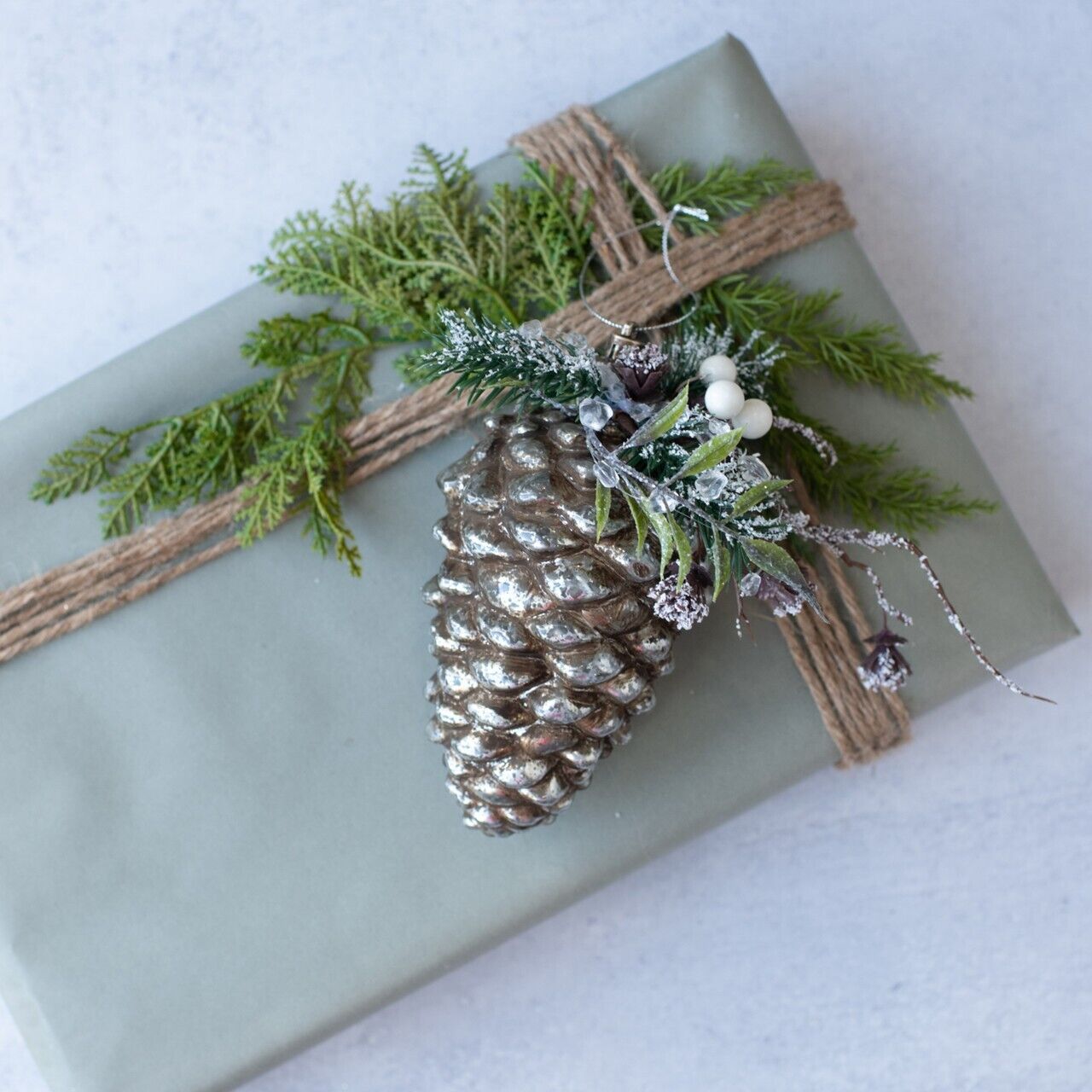 7in Pine Accent Pinecone Ornament