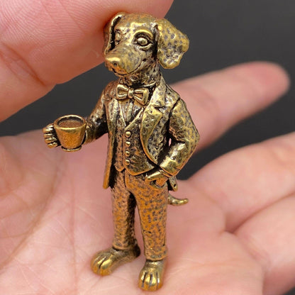 Dog & Coffee Bronzed Trinket 72726