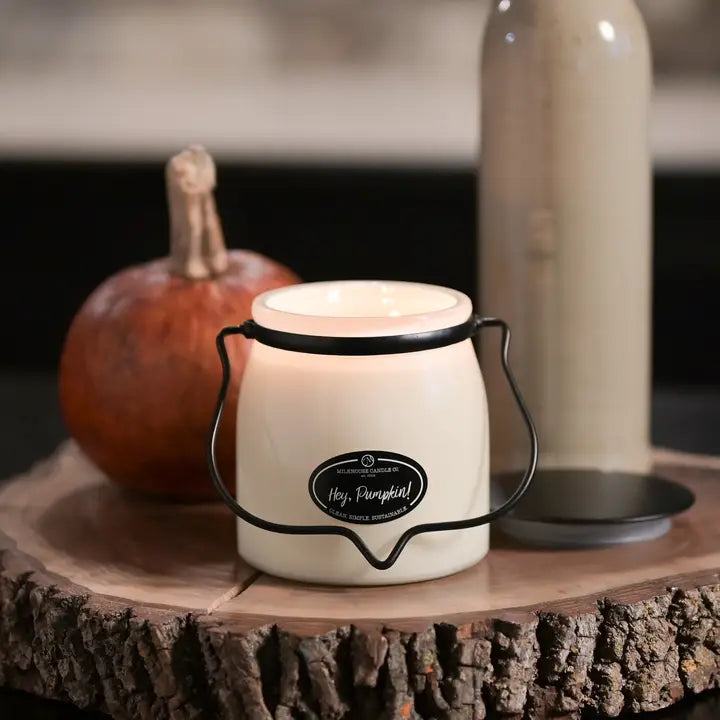 Hey Pumpkin 16oz Butter Jar - Milkhouse Candle Company