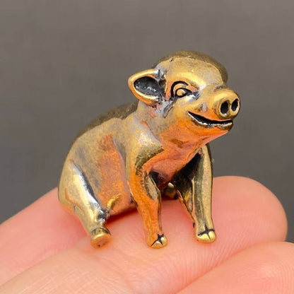 Sitting Piglet Bronzed Trinket 68454