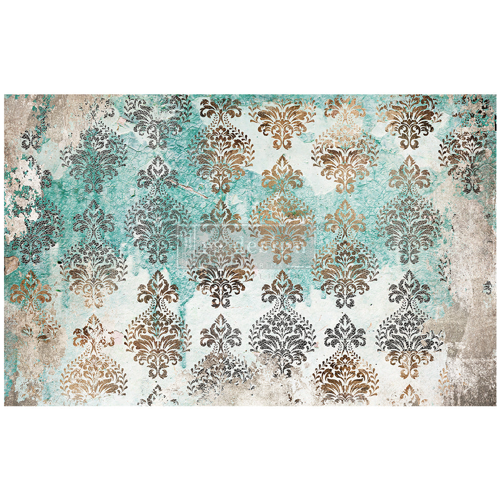 Patina Flourish 19.5" x 30" - Decoupage Tissue Paper