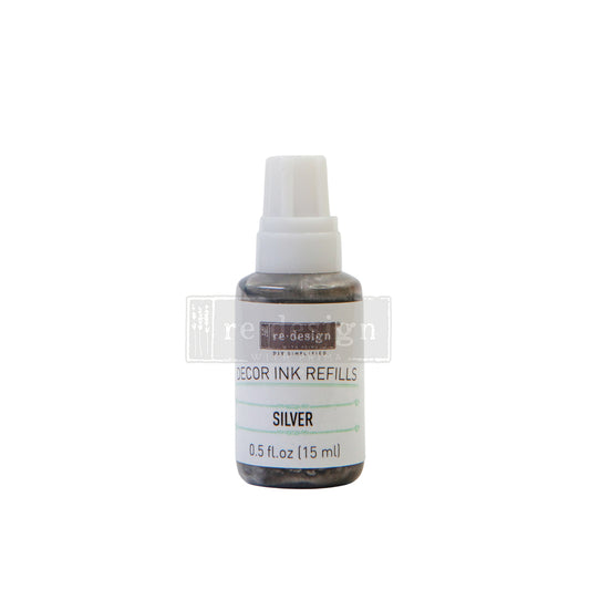 Silver Ink Refill Bottle 15ml