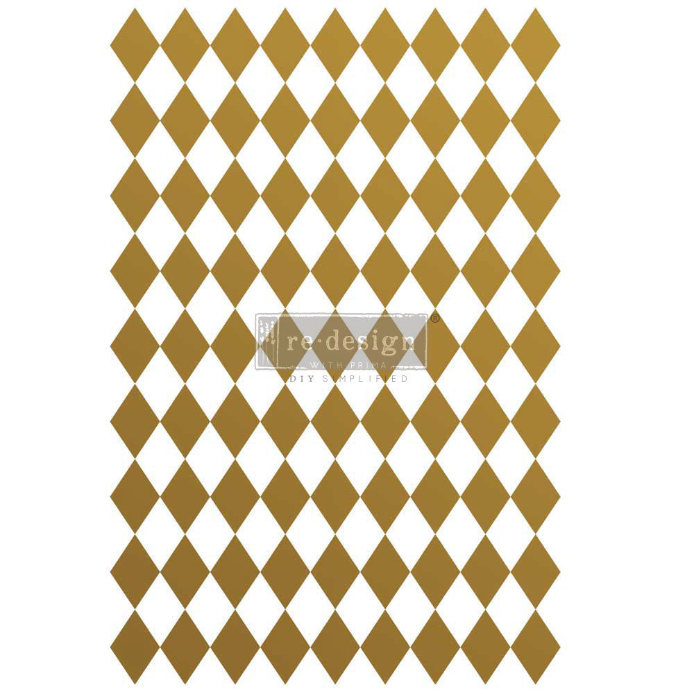 Gold Harlequin 24inx35in (2-Sheets) - Redesign Decor Transfer®