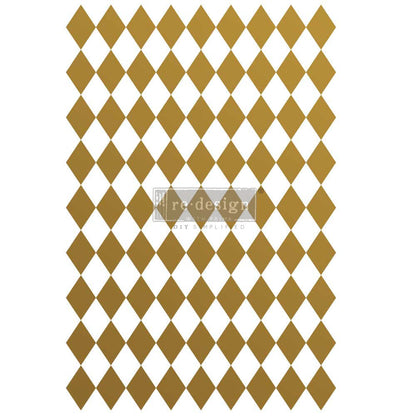 Gold Harlequin 24inx35in (2-Sheets) - Redesign Decor Transfer®