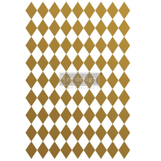 Gold Harlequin 24inx35in (2-Sheets) - Redesign Decor Transfer®