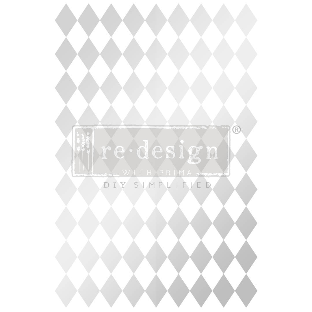 Silver Harlequin 24inx35in (3-Sheets) - Redesign Decor Transfer®