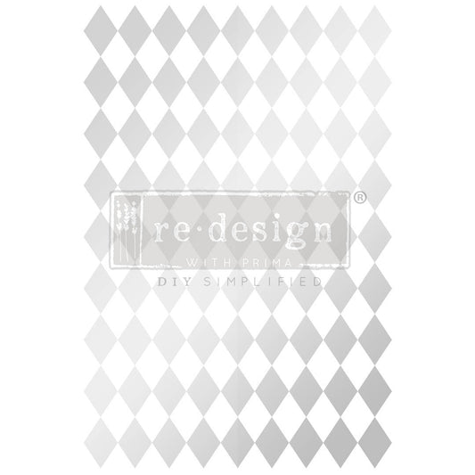 Silver Harlequin 24inx35in (3-Sheets) - Redesign Decor Transfer®