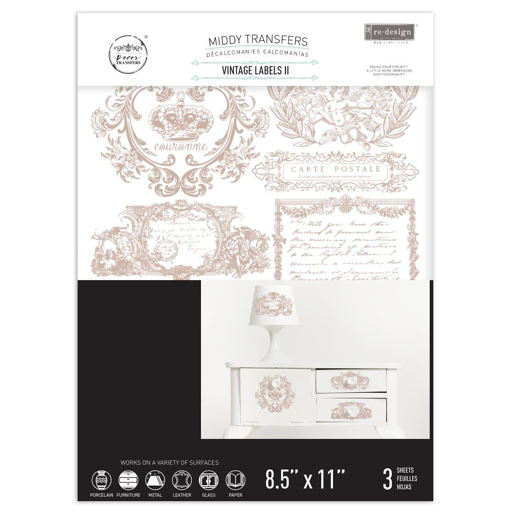 Vintage Labels II 8.5inx11in (3-Sheets) - Middy Transfer®