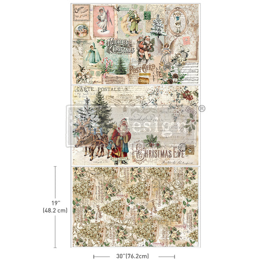 Holly Jolly Hideaway 19.5"x30" - Redesign Decoupage Paper