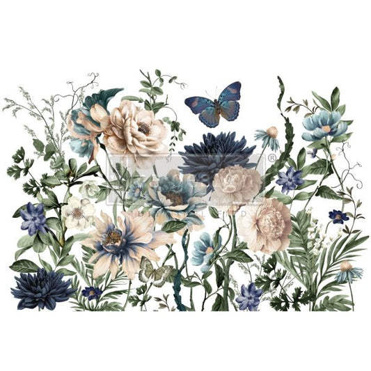 Cerulean Blooms 24inx35in (2-Sheets) - Redesign Decor Transfer®