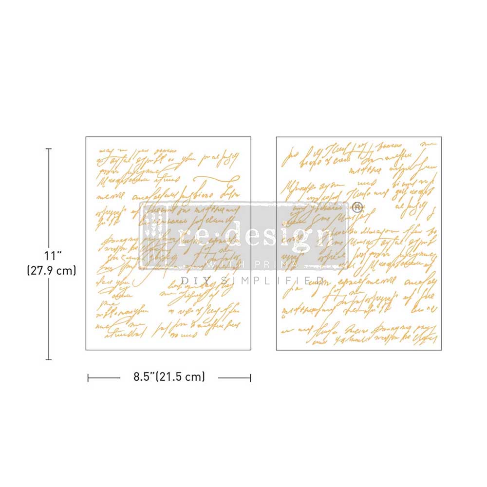 Shimmering Script 8.5"x11" (2-Sheets) - Middy Foil Transfers® Kacha