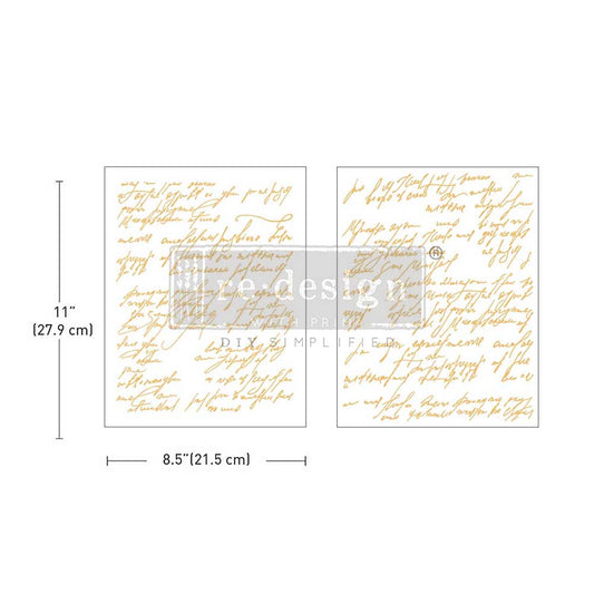 Shimmering Script 8.5"x11" (2-Sheets) - Middy Foil Transfers® Kacha