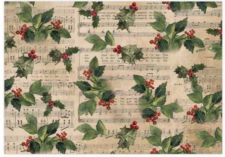 Holly C 16.5"x 11.7" - Reversible Decoupage Fiber Paper