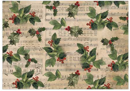 Holly C 16.5"x 11.7" - Reversible Decoupage Fiber Paper