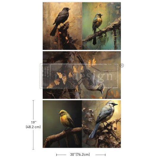 Avian Dreamscape 19.5"x30" - Redesign Decoupage Paper