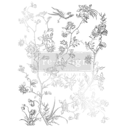 Silver Bird 18" x 24" (2-Sheets) - Decor  Foil Transfers® Kacha