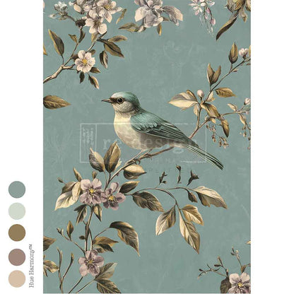 Blue Song -  A1 23.4"x 33.1" - Decoupage Fiber Paper