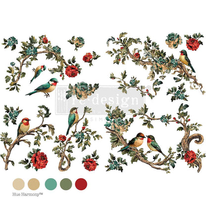 Rosette Aviary 24"x35" (4-Sheets) - Decor Transfers®
