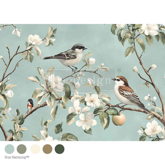Whispering Wings 1 Sheet -  A3 11.7"x 16.5" - Decoupage Fiber Paper