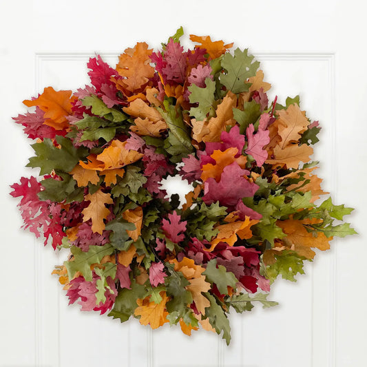 Natural Oak Leaf Autumn Wreath (Call to Reserve Yours!)