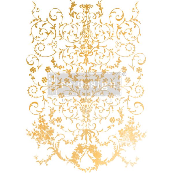 Manor Swirls Gold Foil Kacha 18inx24in (2-Sheets) - Redesign Decor Transfer®