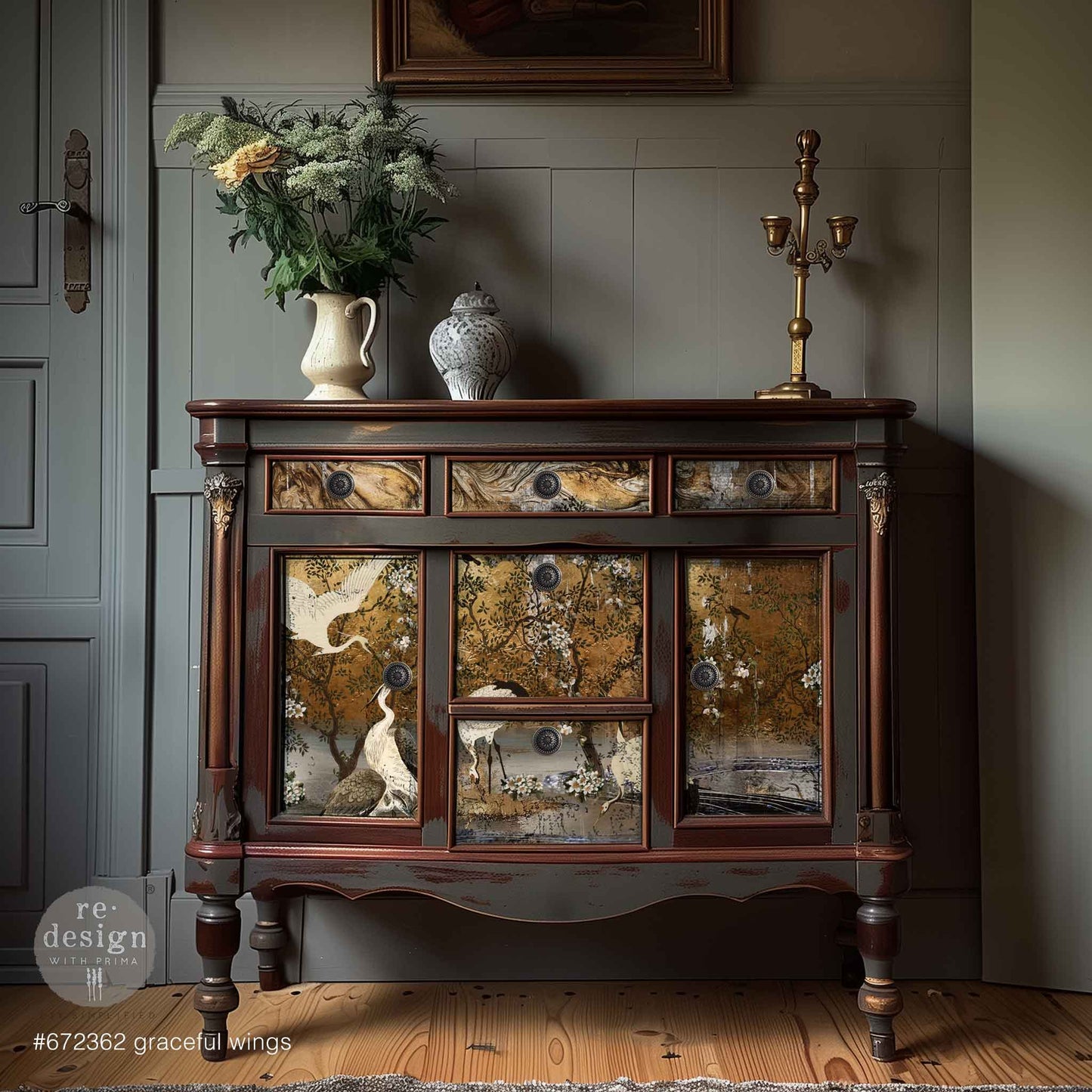 Graceful Wings A1 23.4" x 33.1" - Decoupage Fiber Paper