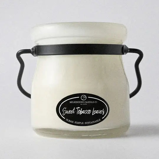 Sweet Tobacco Leaves 5oz Cream Jar - Milkhouse Candle Company